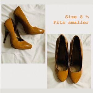 Brown high heels